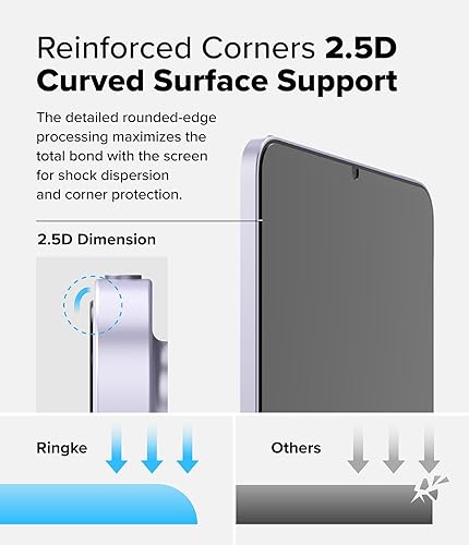 Miniatura 6 de Ringke Protector de pantalla de vidrio templado compatible con iPad Mini 6 (6ª generación) y protector de pantalla para iPad Mini A17 Pro, vidrio