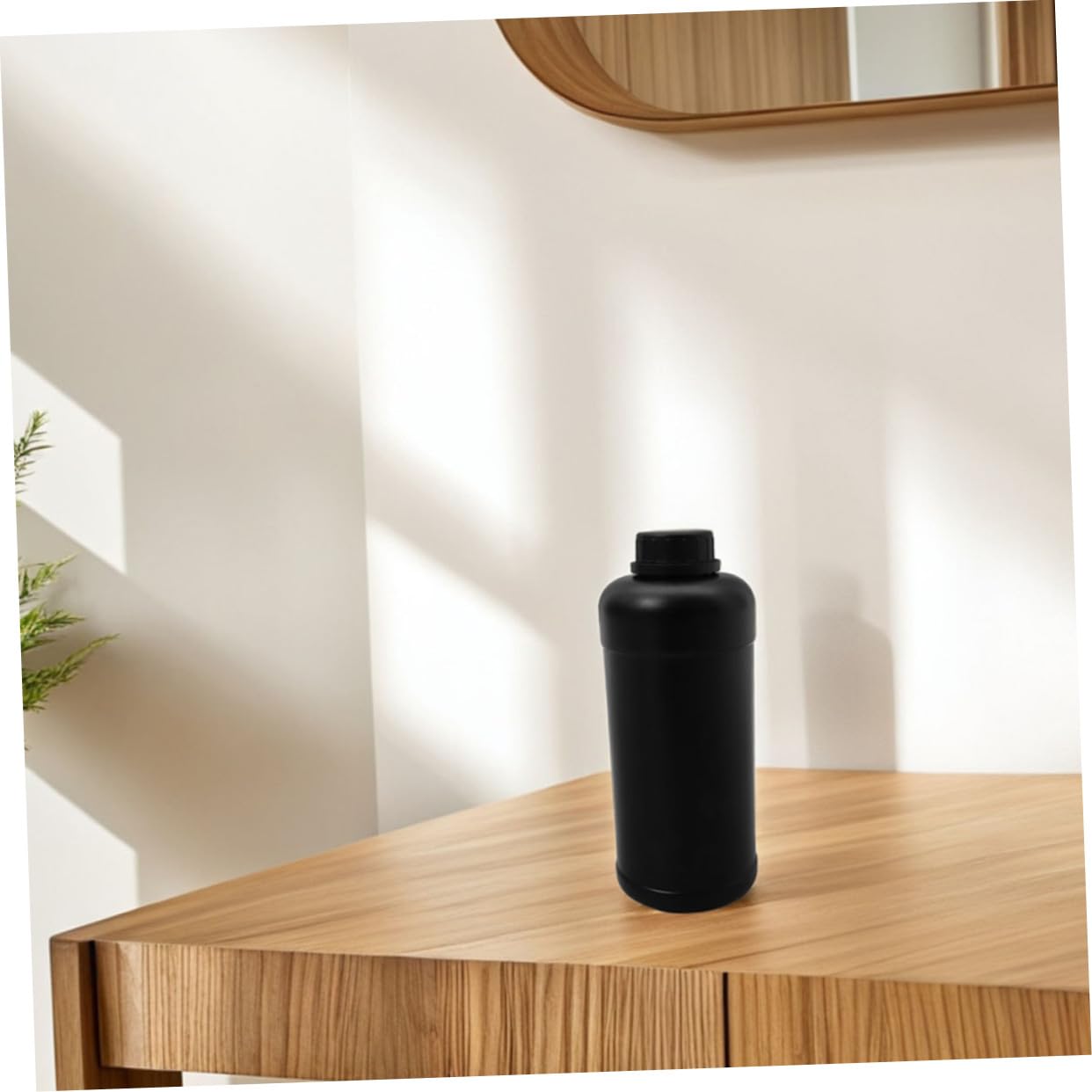 Bottiglia di Plastica da Laboratorio 1000ml Nera, 6 Pezzi