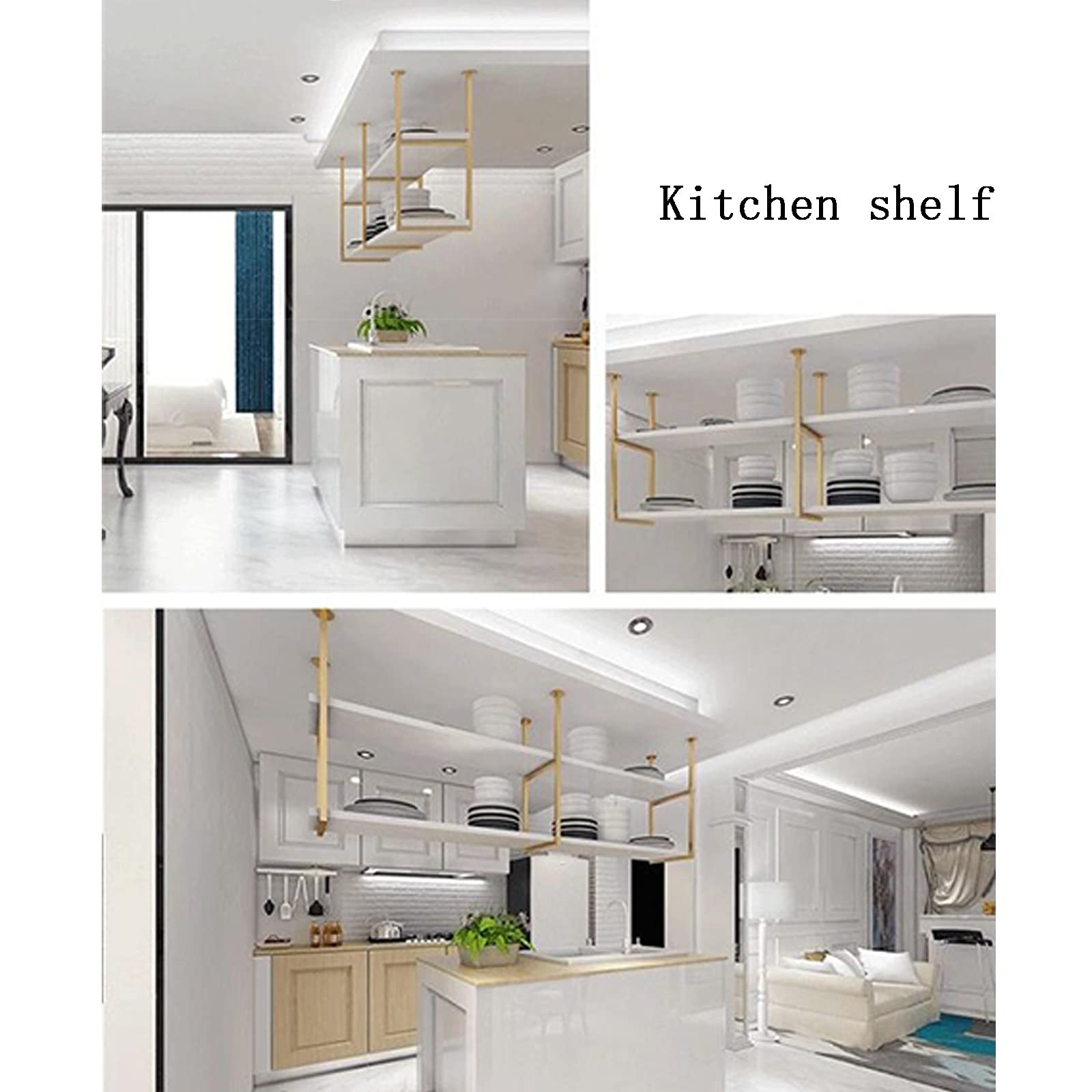 Scaffale da soffitto per vino, libreria sospesa, mensole galleggianti da parete, per bar, camera da letto, cucina, supporto per piante