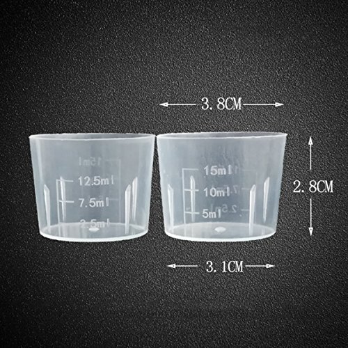Set de 100 vasos medidores desechables 15 ml miniatura 4