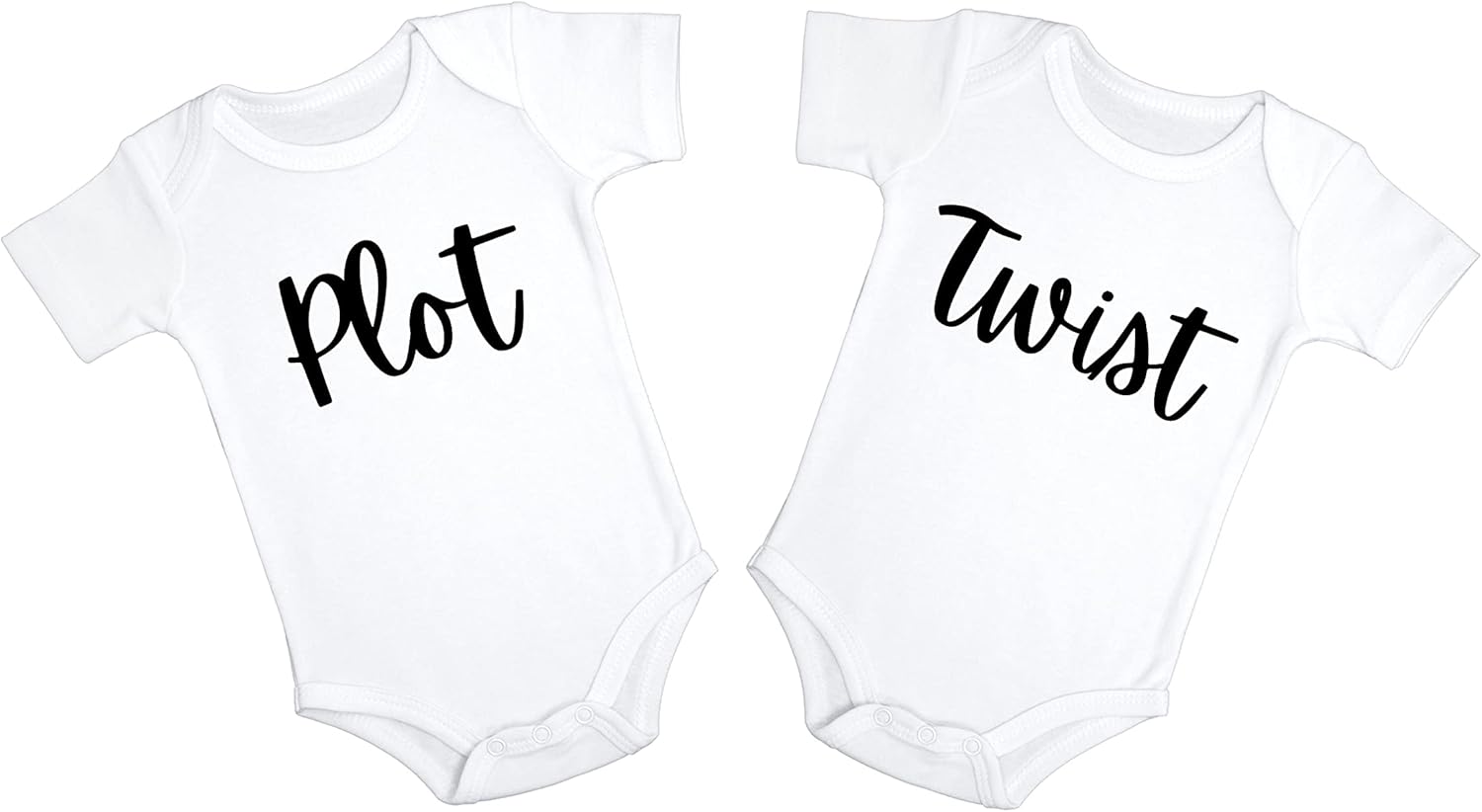Plot Twist Twin Babies Pregnancy Announcement (Set of 2)