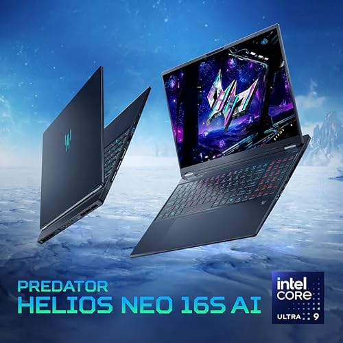 Acer Predator Helios Neo 16S Gaming Laptop, Dedicato GeForce RTX 5070Ti, 16" WQXGA OLED Display, Intel 24-Core U9-275HX, RGB Backlit KB, Win 11 Pro, Copilot, Accessori, Wi-Fi 6E, 64GB DDR5+2TB SSD - Notebook - Immagine 2
