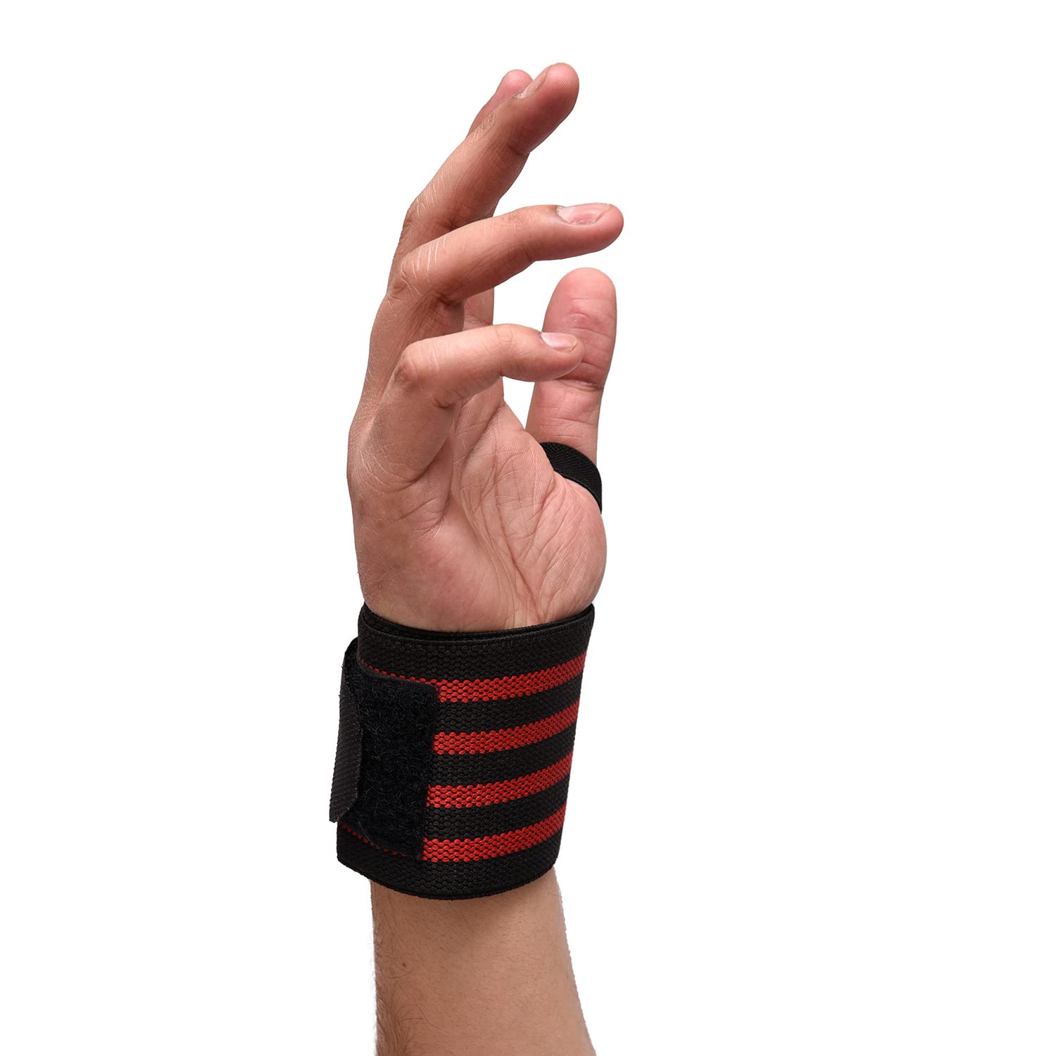 Kuber Industries Wrist Brace with Thumb Loop | Wrist Supporter for Gym | Nylon Wrist Wrap Band Strap for Men and Women | Pain Relief Band | 1 Piece | Red & Black (B0BZ49X827) Amazon Price History, Amazon Price Tracker