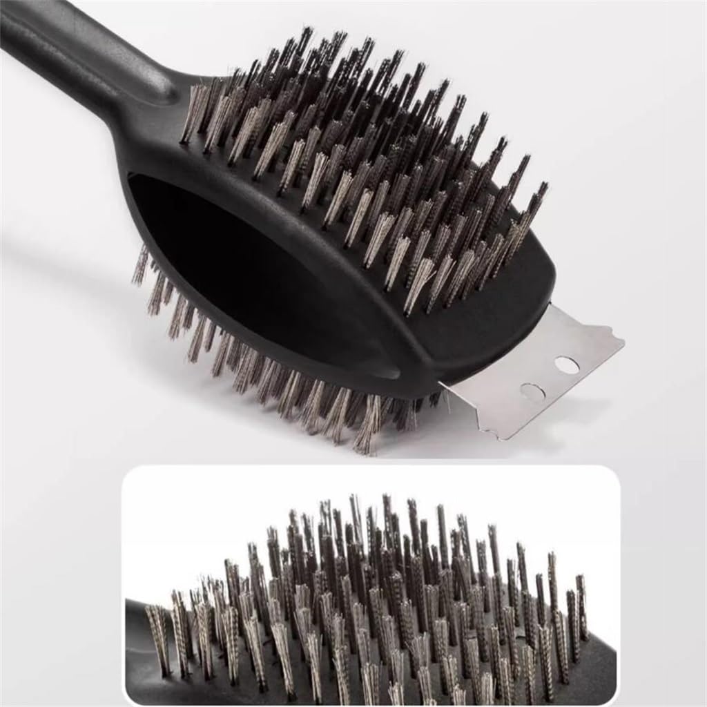 Spazzola Per Barbecue TEKLiNe 2in1 - Spazzola In Ottone E Raschietto Acciaio, Per Griglie E Forni - Foto 11