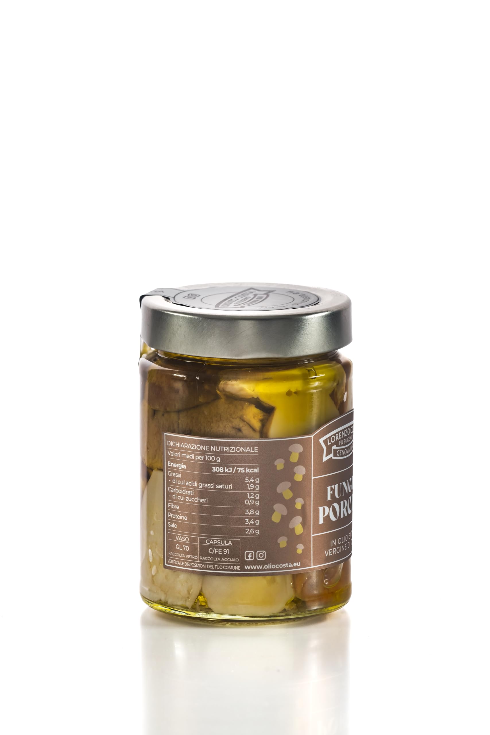 LORENZO COSTA FU EUGENIO Funghi porcini sott'olio | Funghi porcini sottolio | Porcini sottolio | Porcini sott' olio extravergine di oliva | Vasetto da 290gr