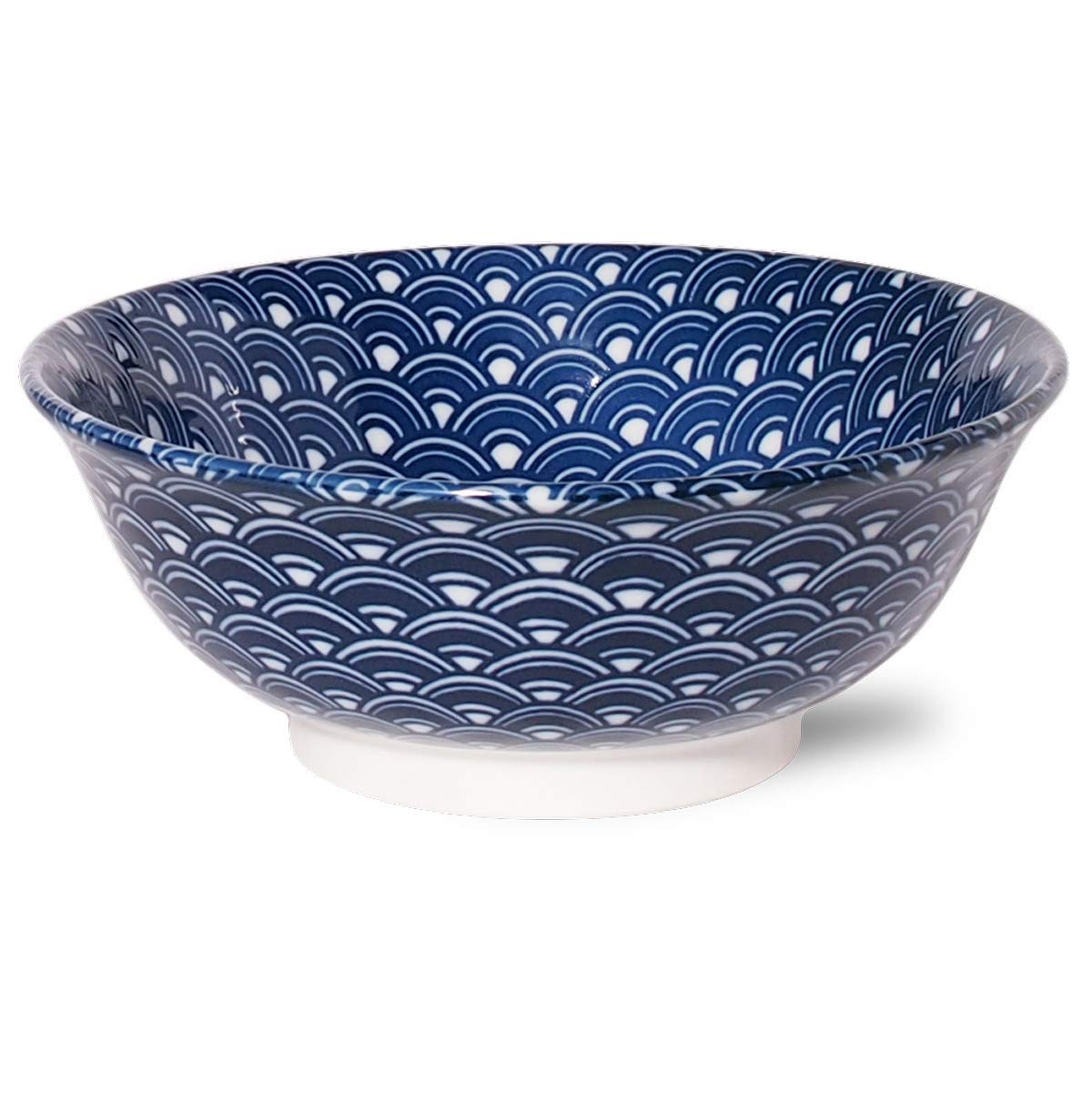 Minorutouki Engimon Japanese Style Pattern Noodle Bowl 68 SEIGAIHA φ8.28×H3in 22.05oz Made in Japan