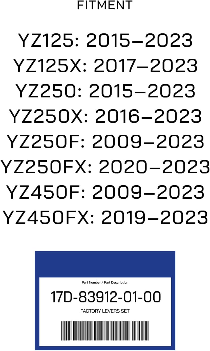 GYTR Factory Foldable Clutch & Front Brake Lever Set for Yamaha YZ125/YZ250/YZ250F/YZ450F | Replaces OEM Part 17D-83912-01-00 and B2W-83922-00-00