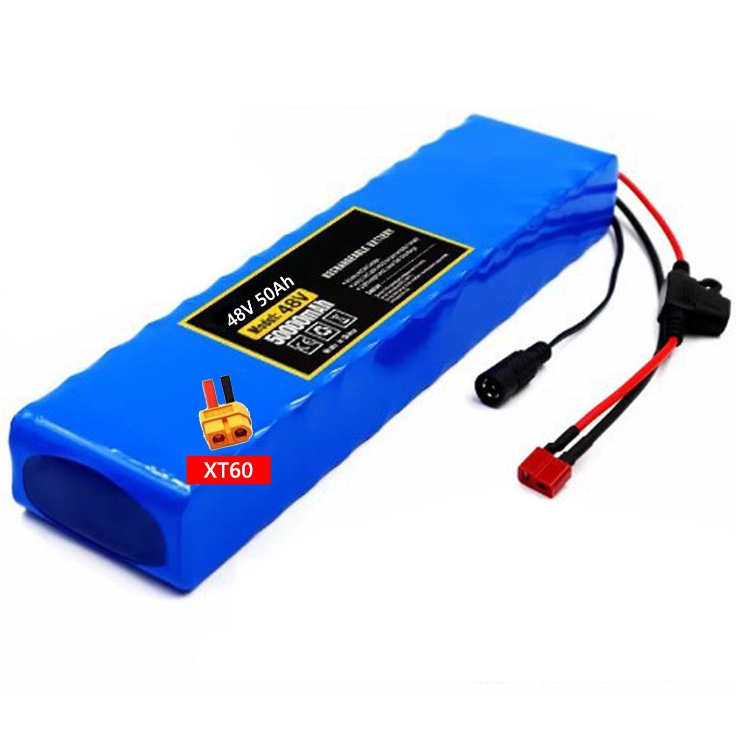 Batterie 48V 50Ah pour Vélo Électrique 1000W 750W 500W Batterie Ebike Batterie Velo Electrique avec Chargeur 54,6 V 2 A Batterie Trottinette Électrique