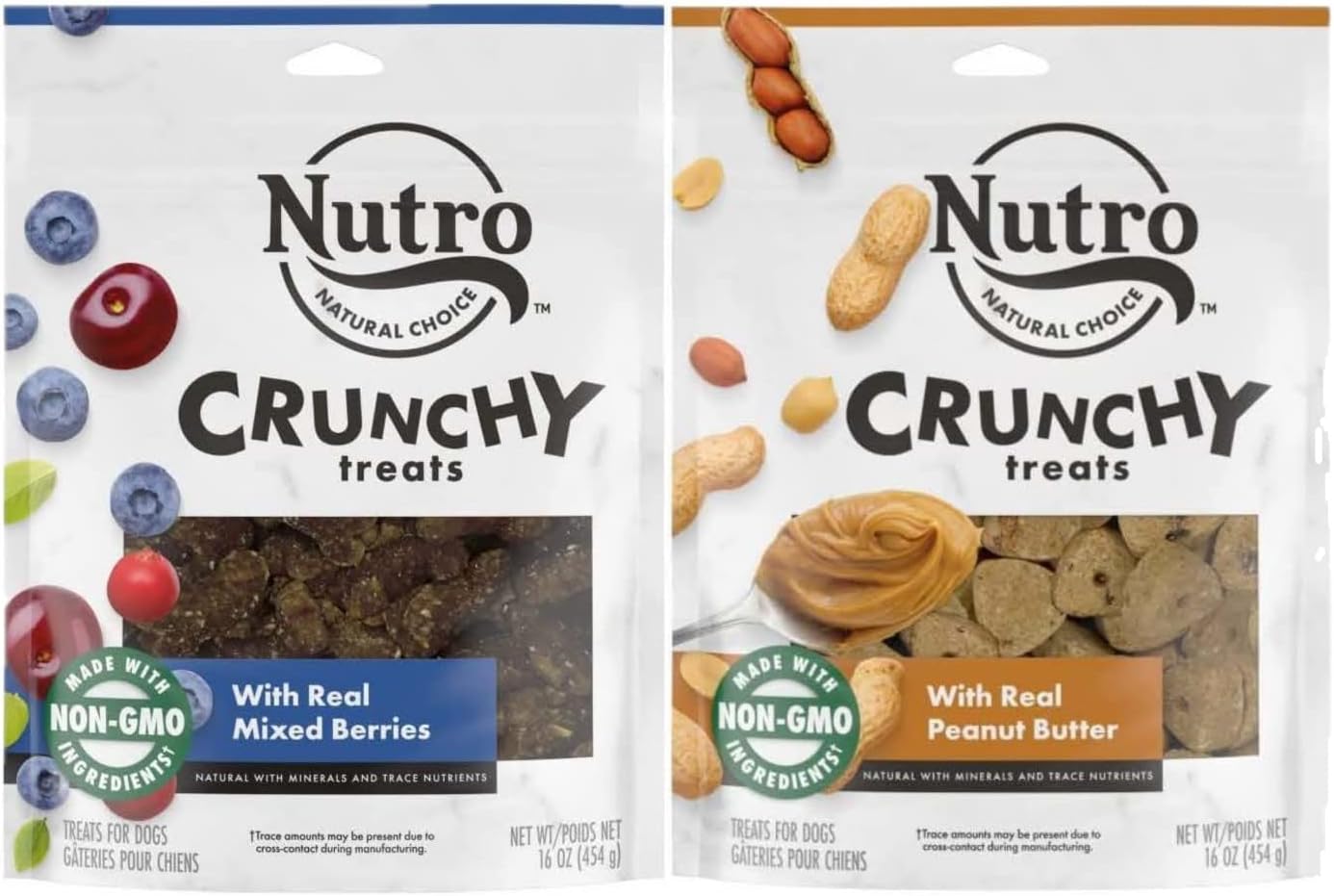 All Direct Bundle of 2 Flavors Nutro Crunchy Dog Treats (1