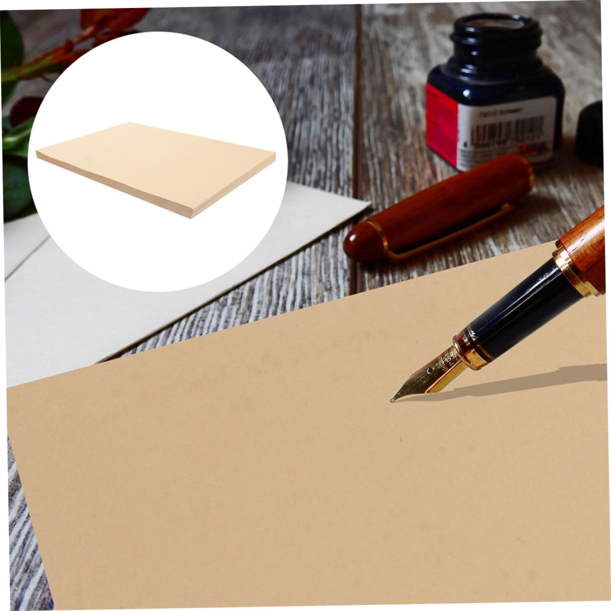 NIYANGLE 100 Blatt Vintage Briefpapier aus Dickem Kraftpapier M² Retro Schreibpapier für Stilvolle Briefe und Kreative Bürobedarf Anwendungen
