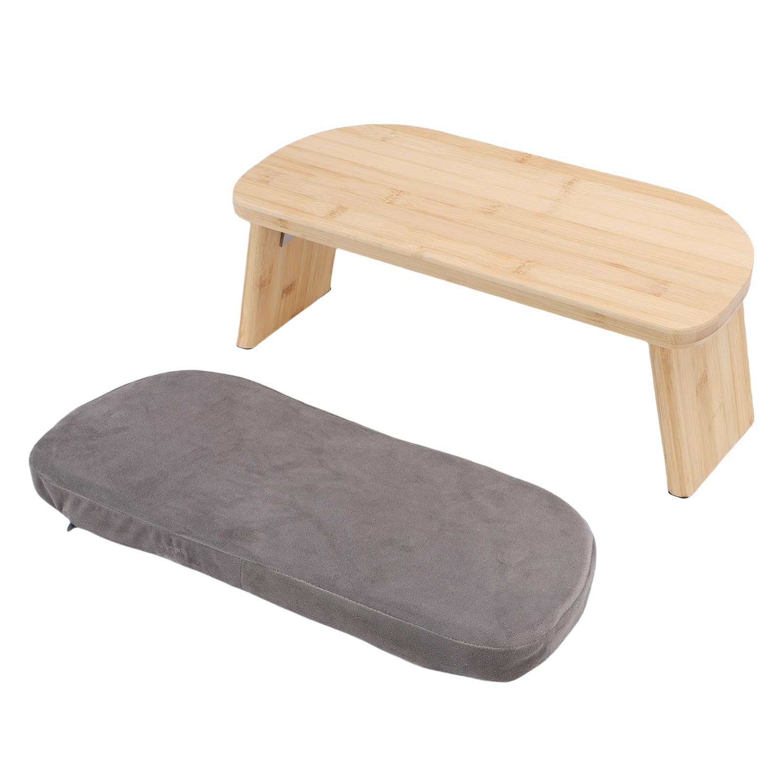 Topiky Meditationsbank, Klappbarer Kniehocker aus Holz mit Kissen für Entspannung, Teezeremonie zu Hause, Zen-Meditationshocker für Yoga