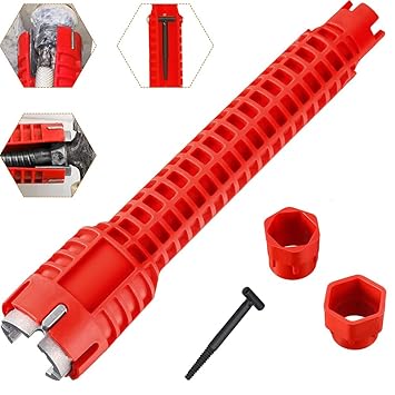 Heptik Sink Wrench | Water Pipe, Sink, Faucet Installer Wrench Tool | Plumbing Tool for Basin, Toilet, Bathroom, Pipe and Kitchen
