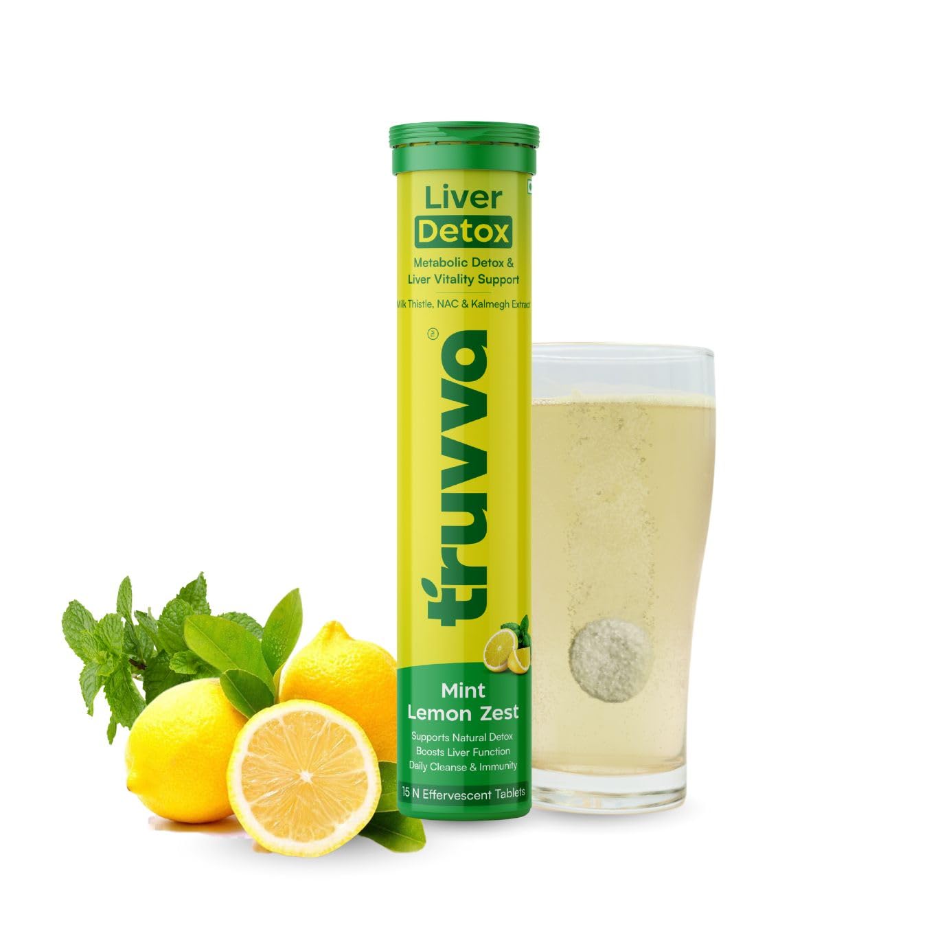 Liver Detox Effervescent Tablets | Plant-Based Formula with Milk Thistle & Turmeric Extract | 15 Tablets-image-49