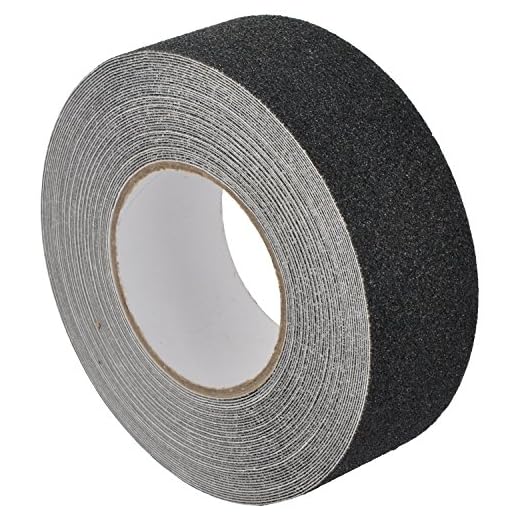 HEAVIX Anti Skid/AntiSlip 5mtr(guaranteed) X48mm (Pack of 10) Black Fall Resistant Solvent Acrylic Adhesive Tape for Slippery Floors, Staircase, Ramps, Indoor, Outdoor Use