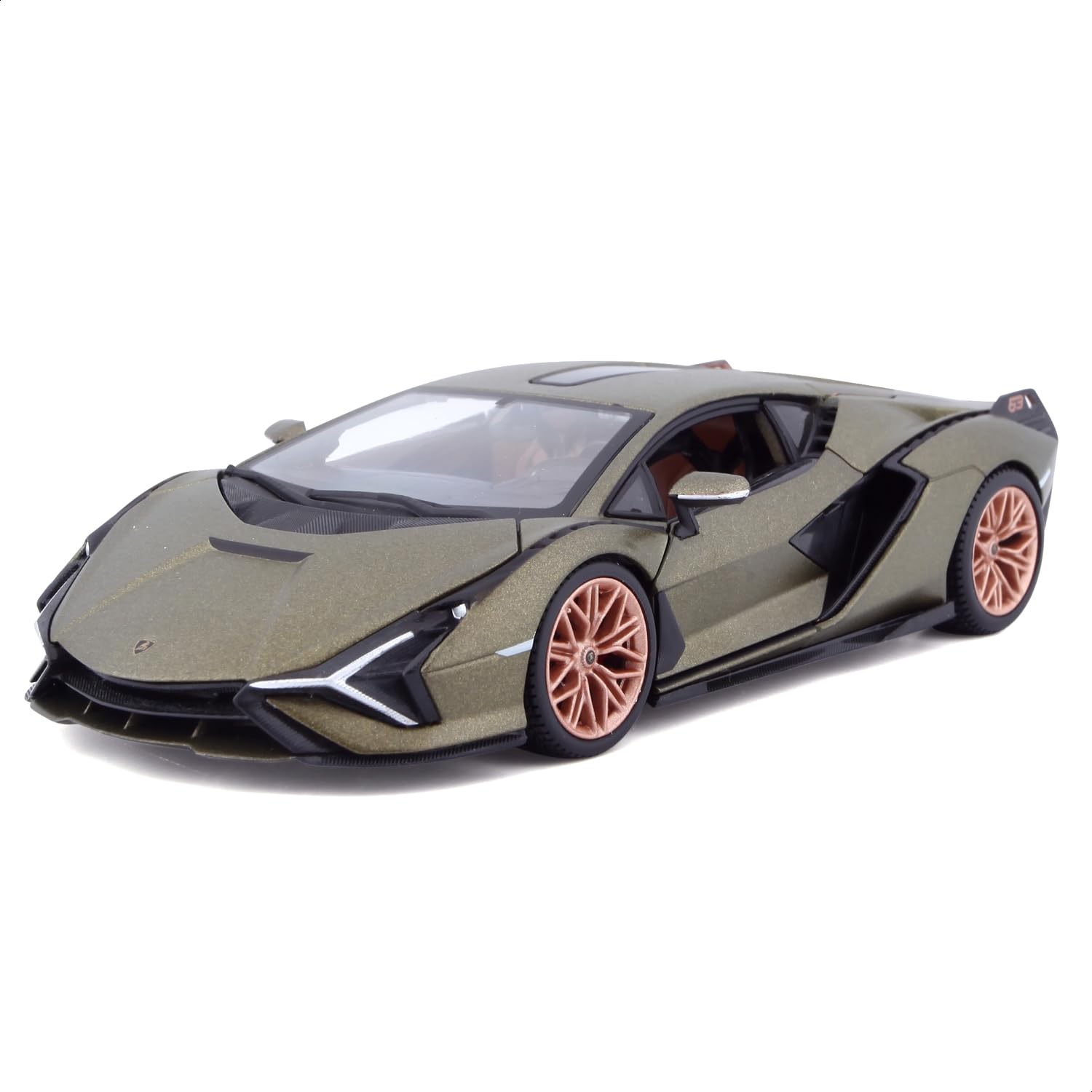 Bburago B18-21099G Die-Cast Lamborghini SIAN FKP 37 Collectible Model Race Car-1:24 Scale Green, Assorted Designs and Colours, One Size