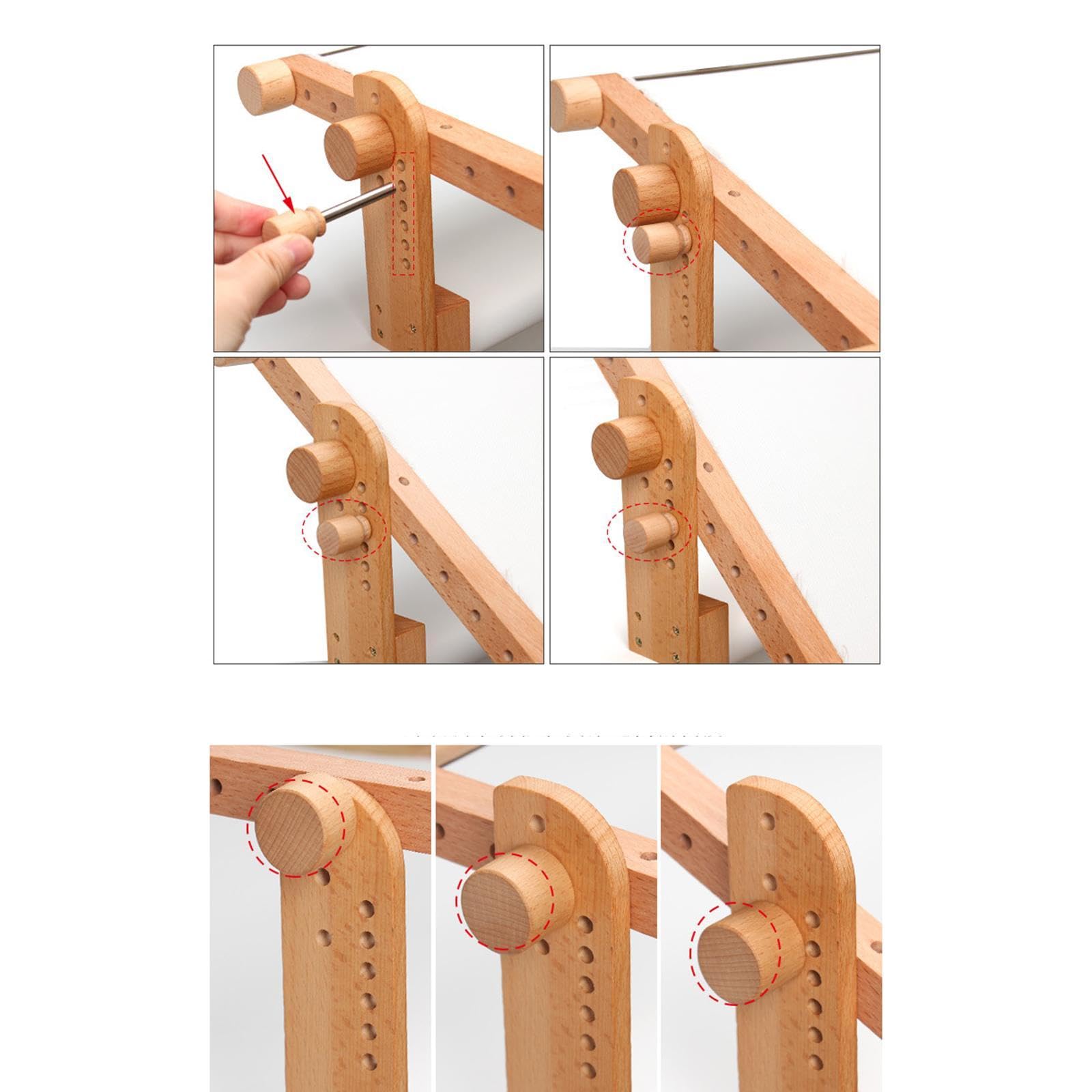Soporte para Bastidor de Punto de Cruz de Madera Portátil Y Profesional con