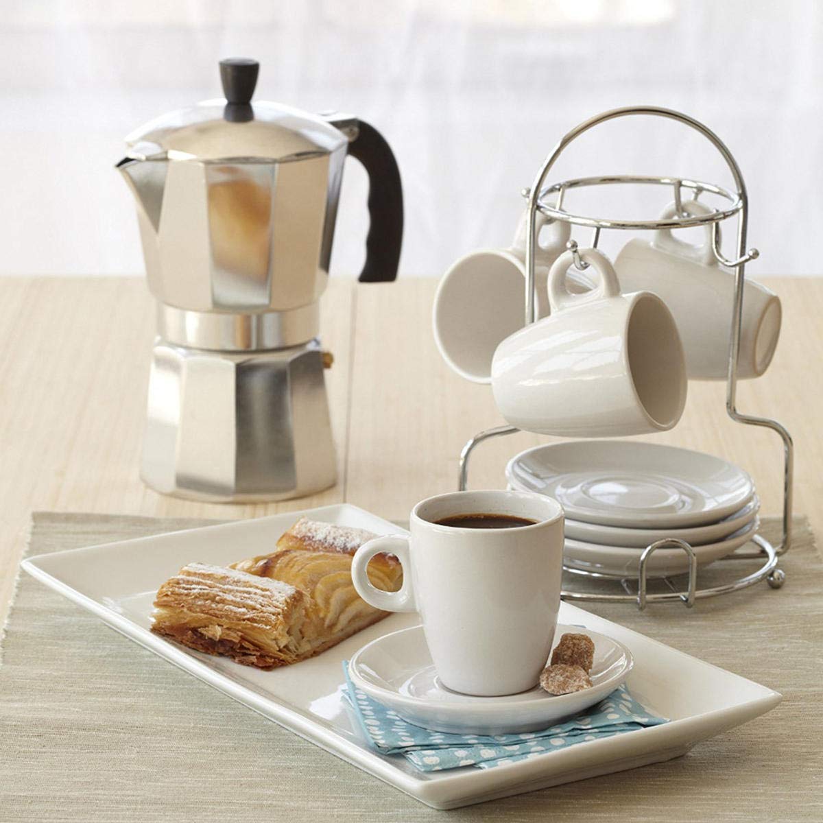 KingLan 3/6/9/12 Tazas Aluminio Espresso Moka Percolator Cafetera Portátil Stovetop Home DIY -600Ml