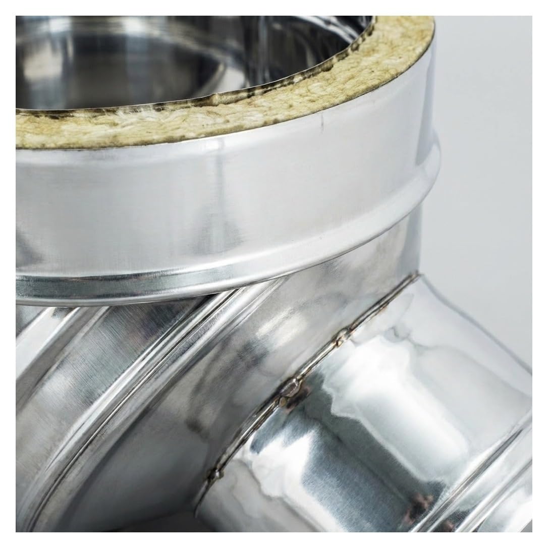 MAKA Aumento Canna Fumaria Doppia Parete Inox Ø 150 a 180 mm
