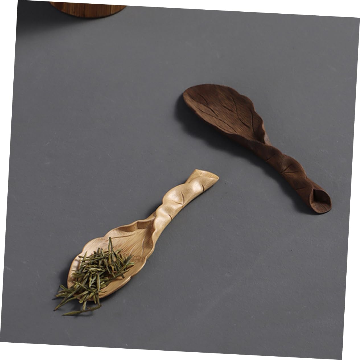 OHPHCALL Loose Leaf Tea Spoon Bamboo Craft Tea Scoop Tea Set Accessory for Tea Ceremony