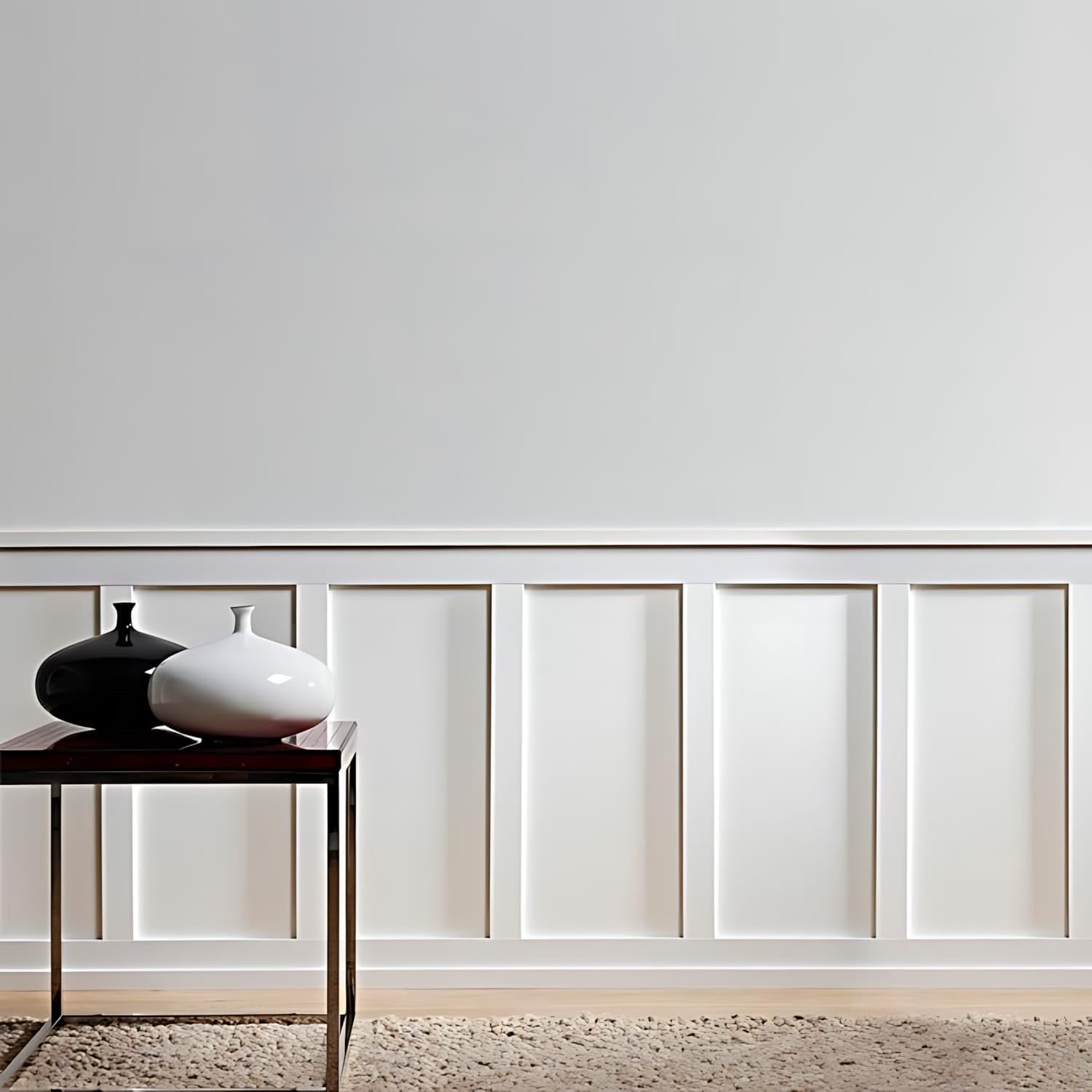 Orac Moulure flexible SX163F SQUARE Polyuréthane lisse angulaire avec passage de câble prétraité