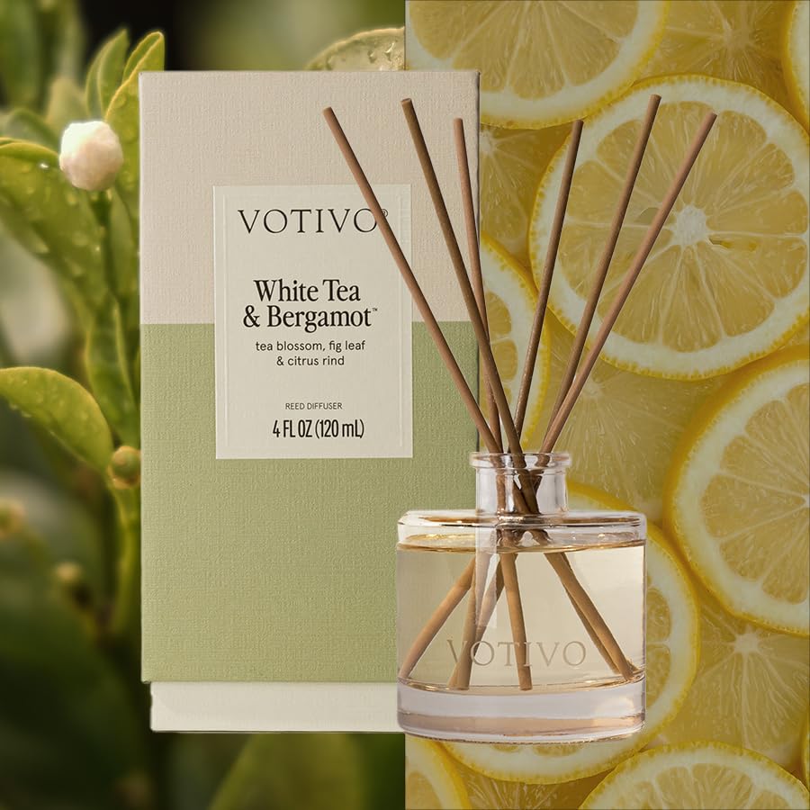 Difusor de varillas Bergamot y Té Blanco Votivo miniatura 3