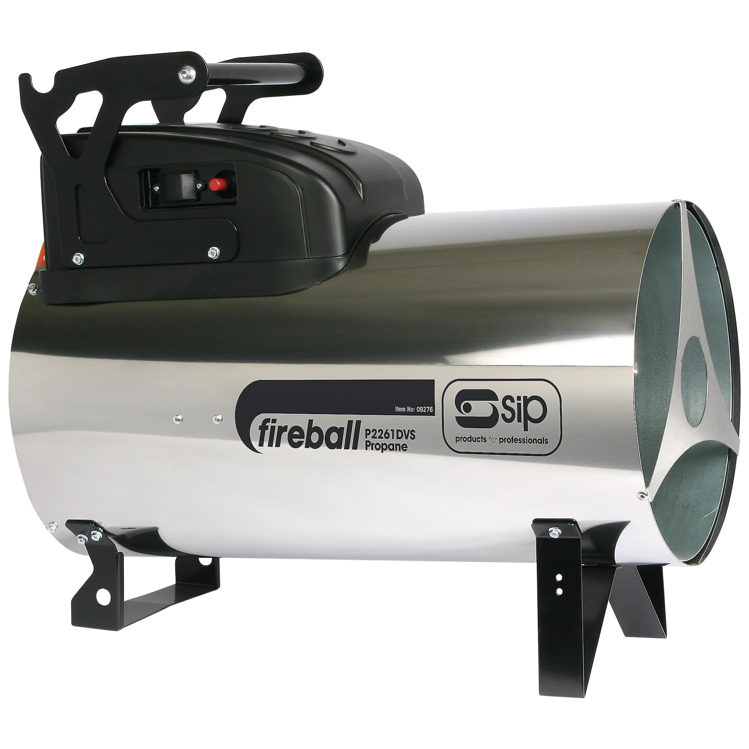 SIP FIREBALL 2261DV Propane Gas Space Heater, Electric 230V / 110V Dual Voltage, 66.2kW / 226,000 BTU/hr, 53,572ft³ Heating Area