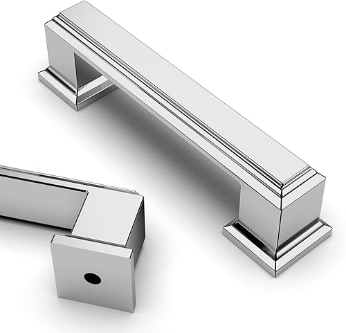 Asidrama Paquete de 30 manijas de gabinete de cocina cromadas pulidas de 3 pulgadas (2.992 in), tiradores de gabinete de cocina, accesorios para