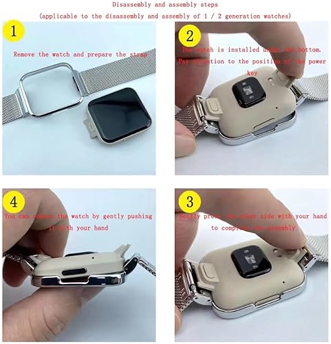 Miniatura 7 de Compatible con Xiaomi Mi Watch LiteRedmi Watch, correa de cuero de repuesto con marco de metal para Xiaomi Redmi Watch Fitness Tracker