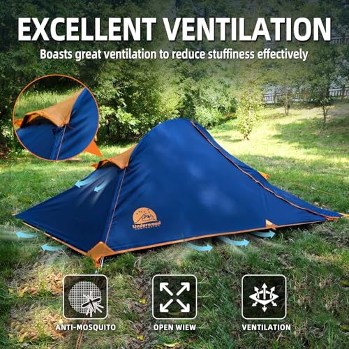 Carpa ultraligera impermeable para 1 persona para camping miniatura 6