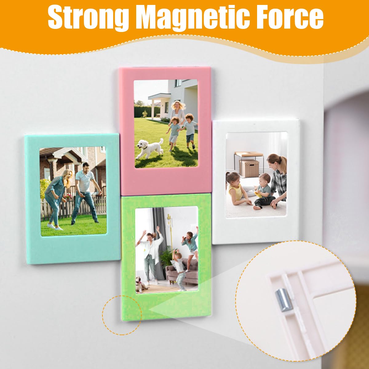 Cornici Magnetiche Per Foto - 10 Pezzi 8,9x6,6 Cm, Compatibili Con Fujifilm Instax, Per Frigorifero, Lavagna, Decorazione