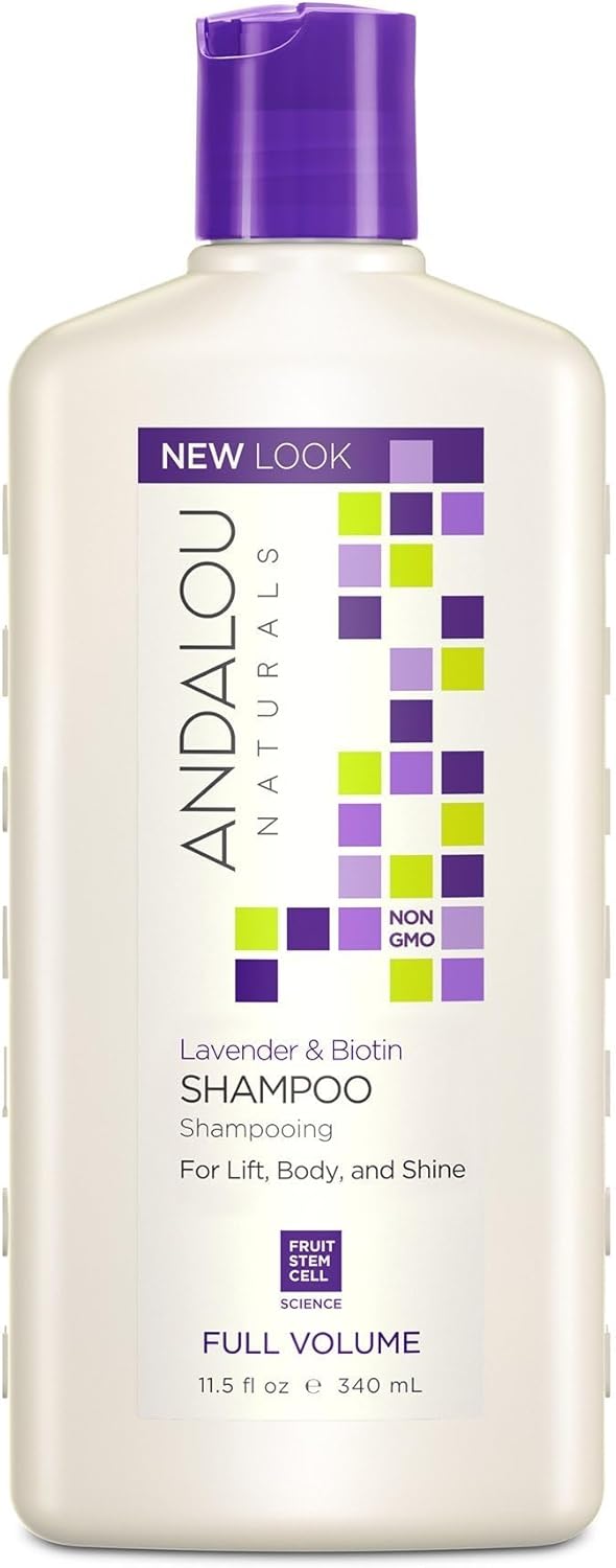2 Packs of Andalou Naturals Full Volume Shampoo Lavender and Biotin - 11.5 Fl Oz