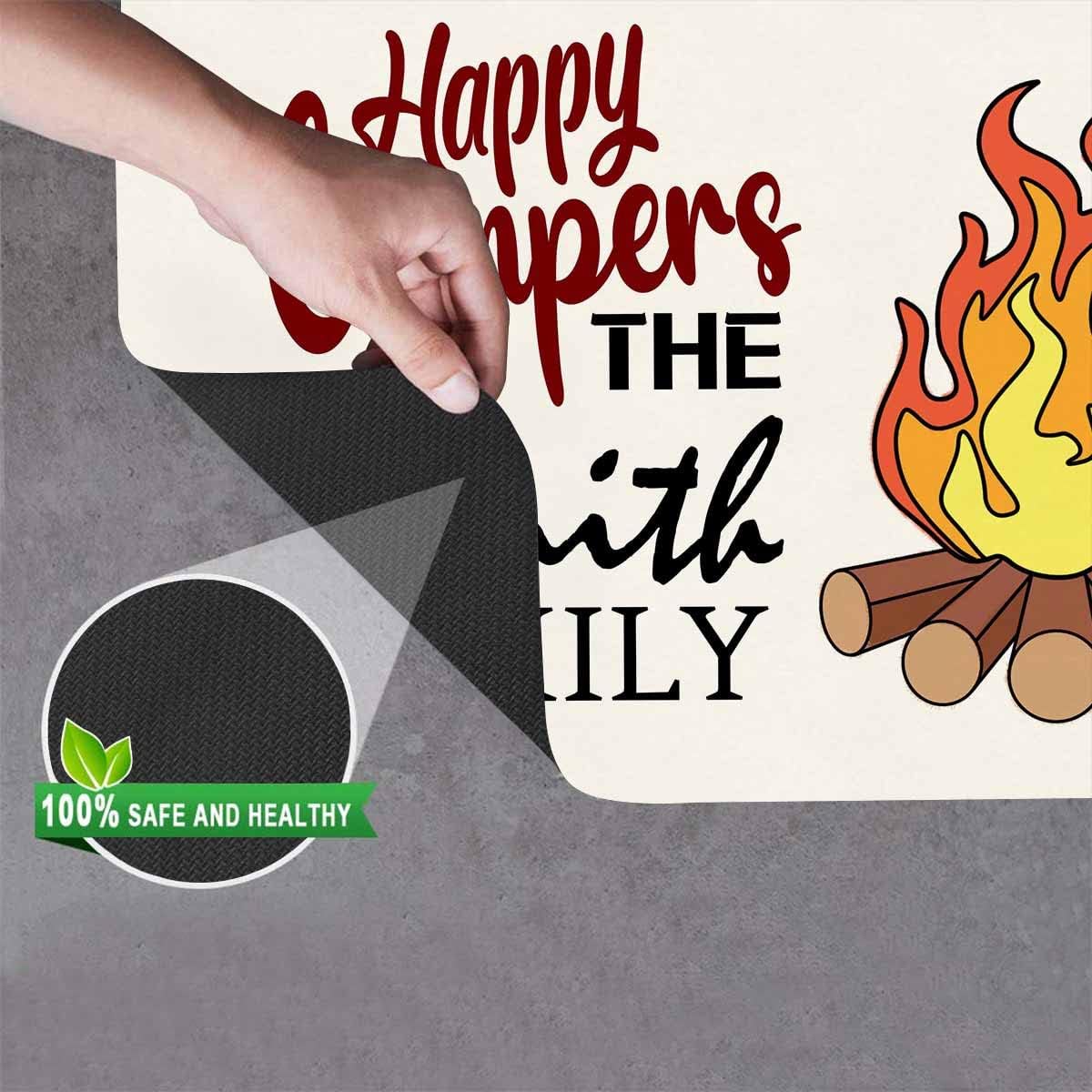 Custom Your Own Text Camper Dooramt Personazlied Name Indoor Outdoor Happy Family Time Welcome Door Mat Area Rug Decor