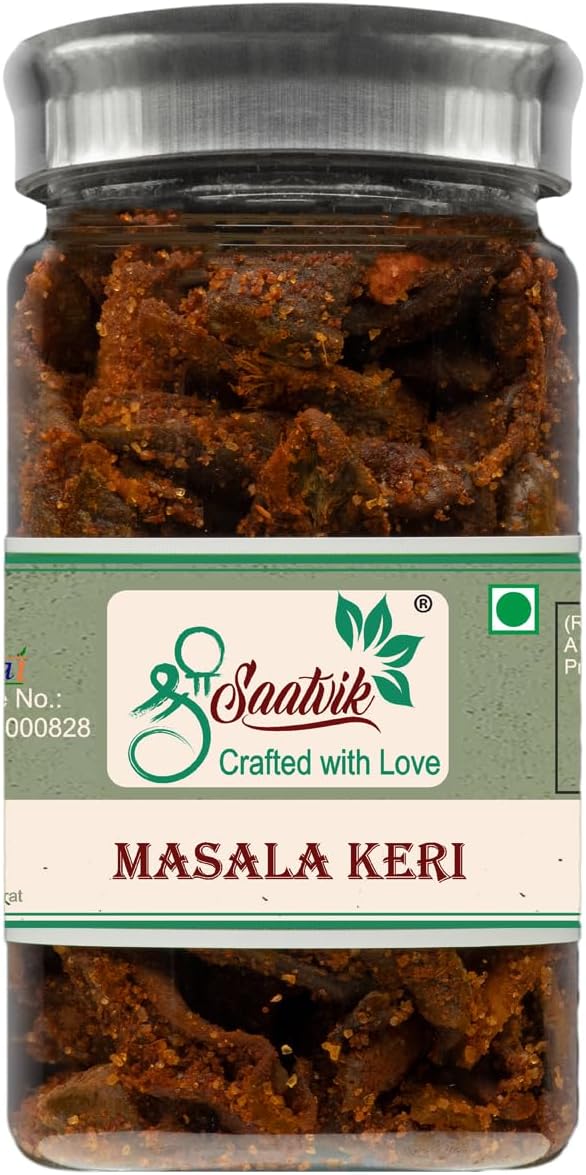 Shree Saatvik Masala Keri | Tangy Raw Mango Dried | Chatpata Kacchi Keri | Spicy & Tasty Digestive | Kaccha Aam Churan | Pachak Kairi, 160 Gram