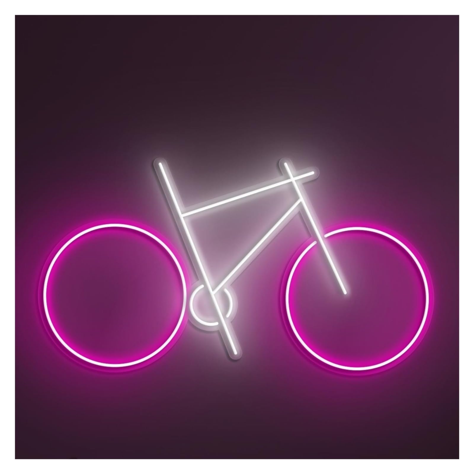 RONGCH Hanging Art Signs Bicycle Neon Sign, Suitable for Toys Shop Decor with Brightness Adjustable 46cm(Pink)