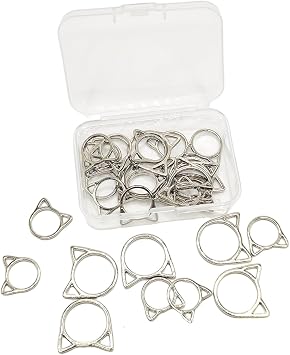 Hilsayum Cat Stitch Markers Cute Stitch Markers Metal Stitch Marker for Crocheting