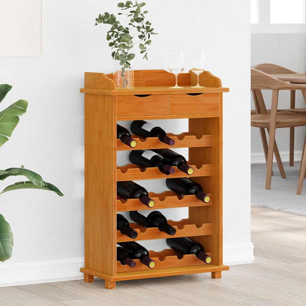 Casier à bouteilles en bois marron pour sublimer le salon