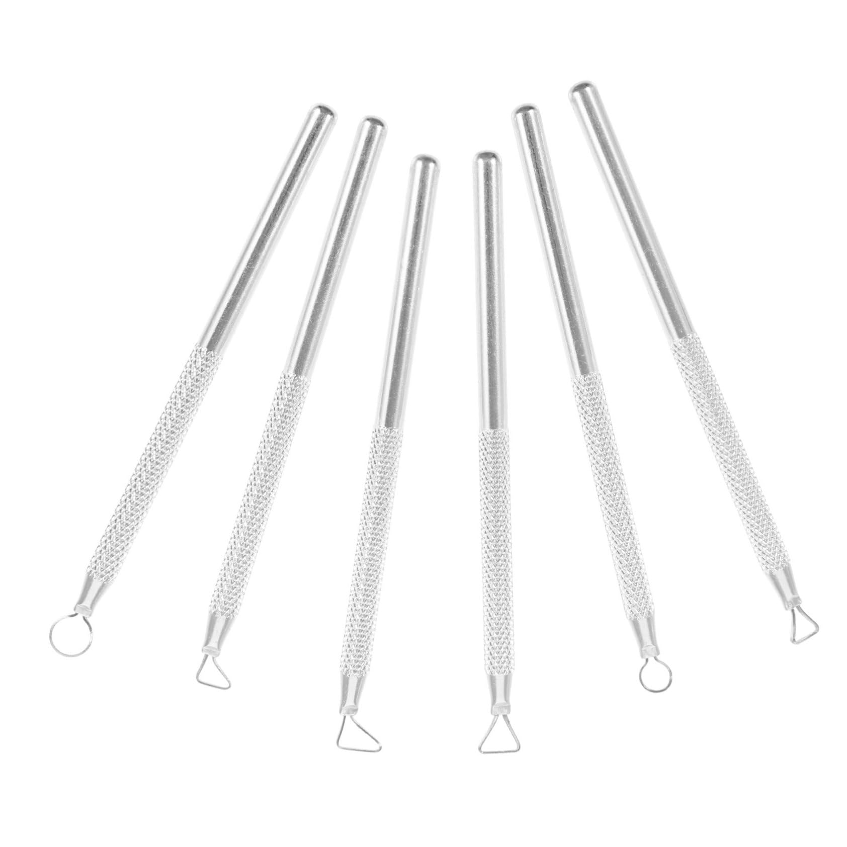 HOMSFOU 5 Sätze Tonwerkzeug Mit Griff Stempel Aus Ton Aus Formen Lufttrockener Ton Zum Trimmen Von Ton Töpferei Aluminium 6 Stück * 5