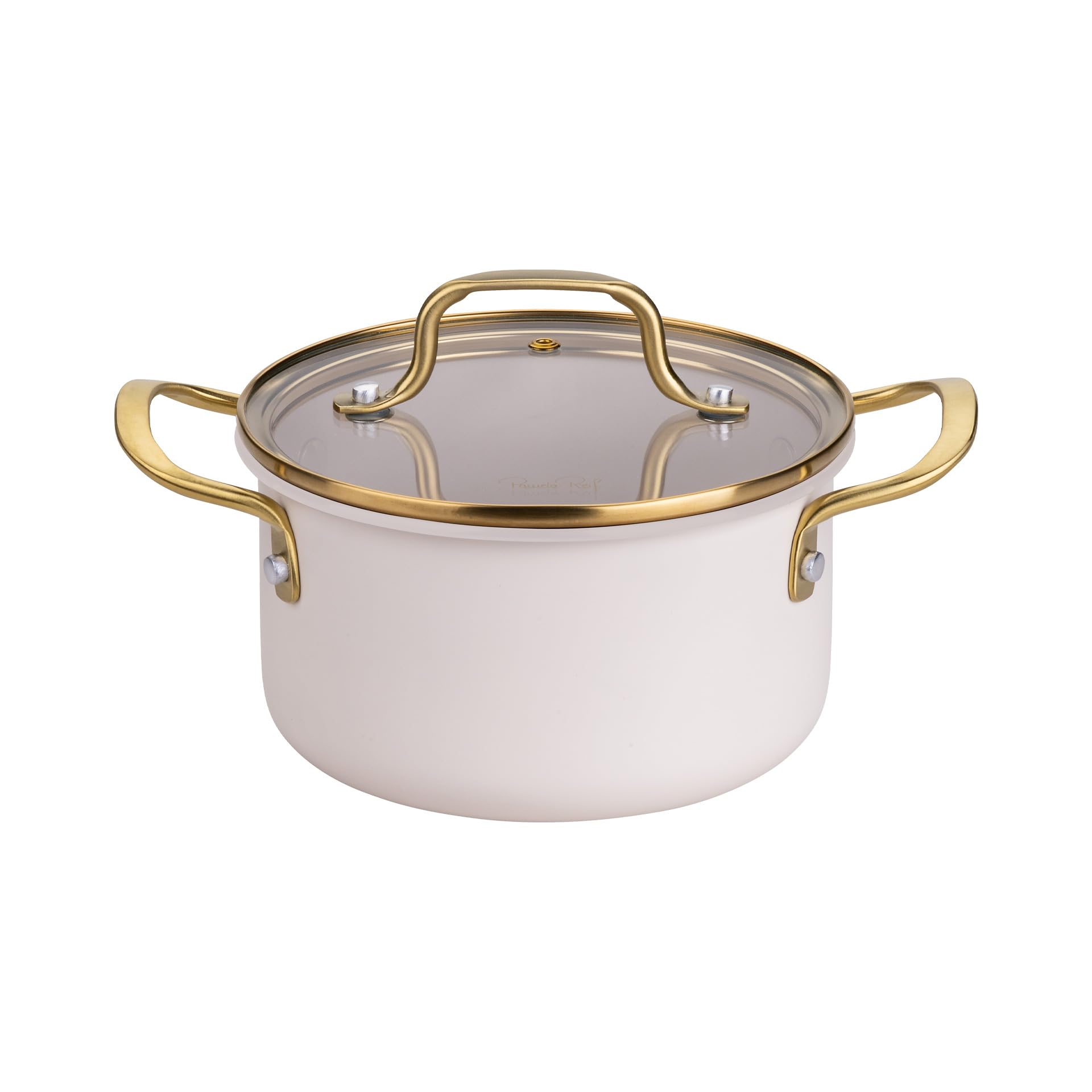Fackelmann Pastel Beige X Pamela Reif Cooking Pot With Lid Diameter 16 Cm - Made Of Recycled Aluminium, Suitable For All Hob Types, Pfas-Free Ceramic Coating