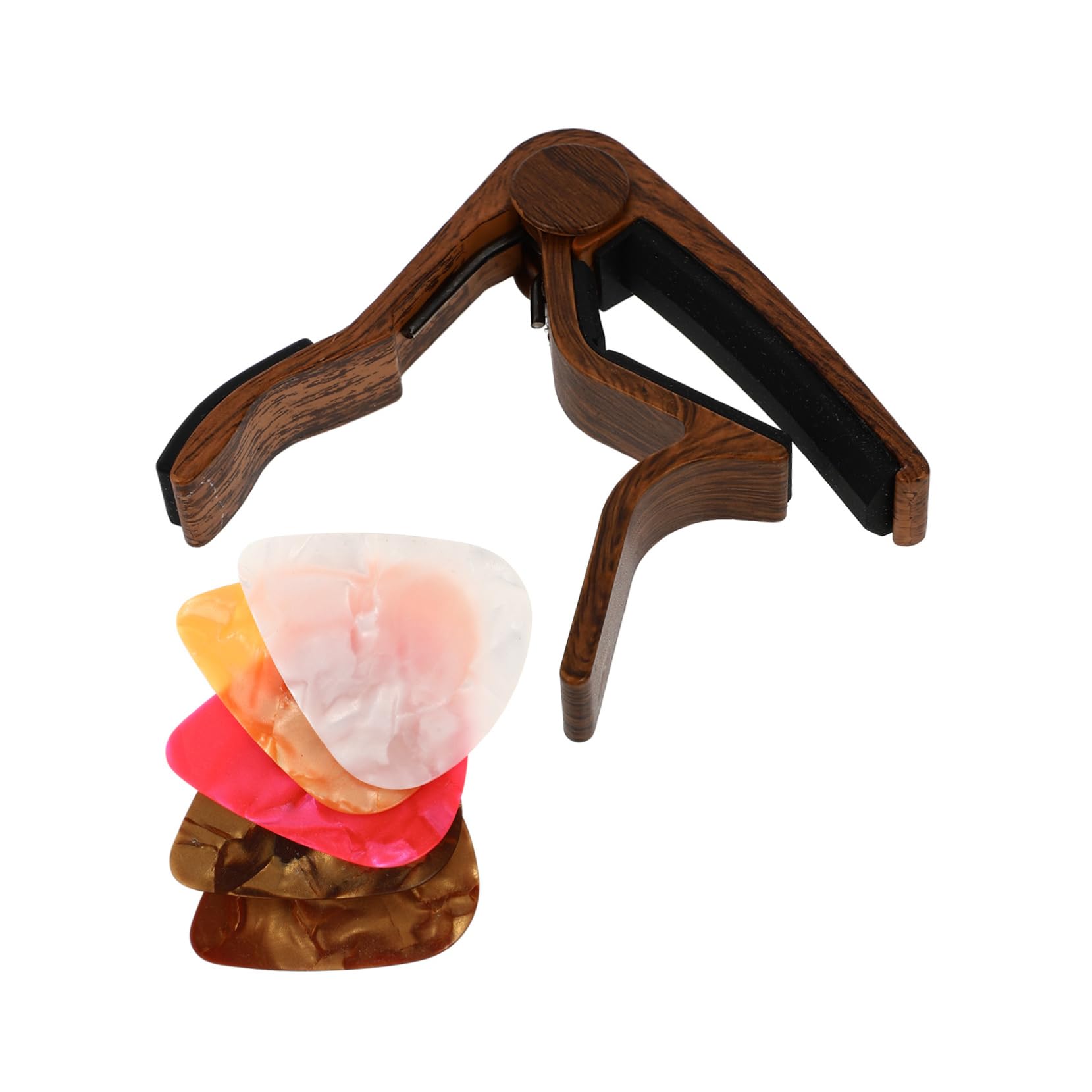 Toddmomy 1 Set Electric Guitar Capo Guitar Picks Kit Tuner Clip for Acoustic Electric Ukulele Banjo Folk Mandolin Durable