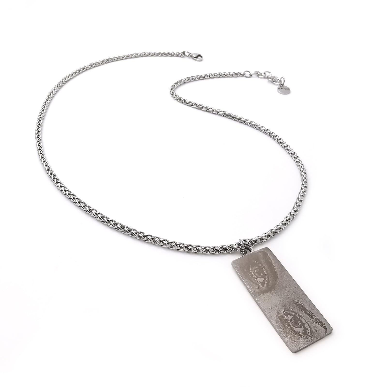 ALMENDRA Collana con foto occhi fidanzati con fotografia personalizzata da uomo incisa incisione personalizzabile nome frase scritta regalo dedica