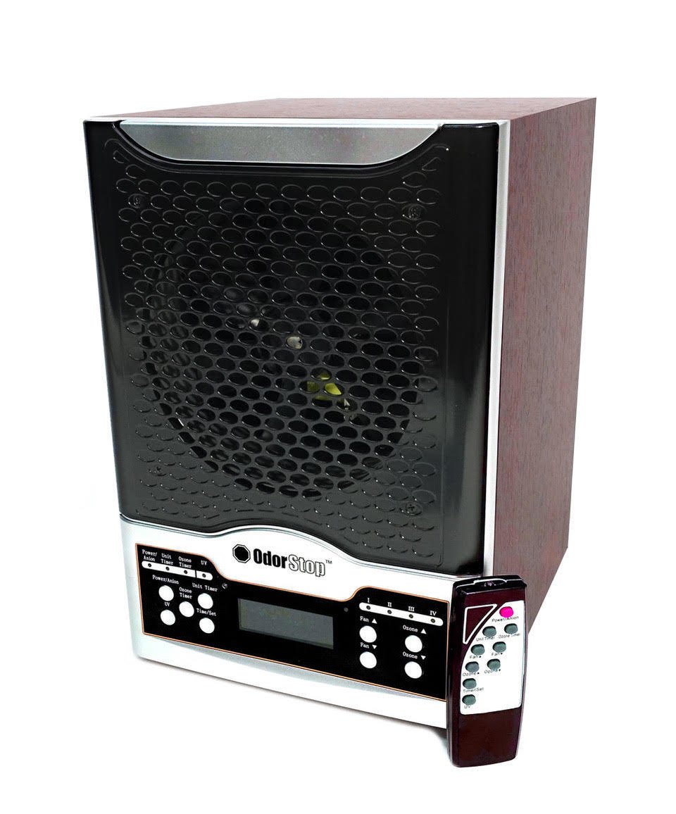 OdorStop OSAP7B - 7 in 1 Air Purifier with True HEPA Filter, Active Carbon, Ionizer, TiO2, 3 Ozone Plates and Remote Control