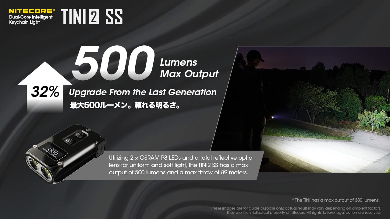 Amazon.co.jp: NITECORE TINI2 ss ステンレスボディ 超小型軽量多機能