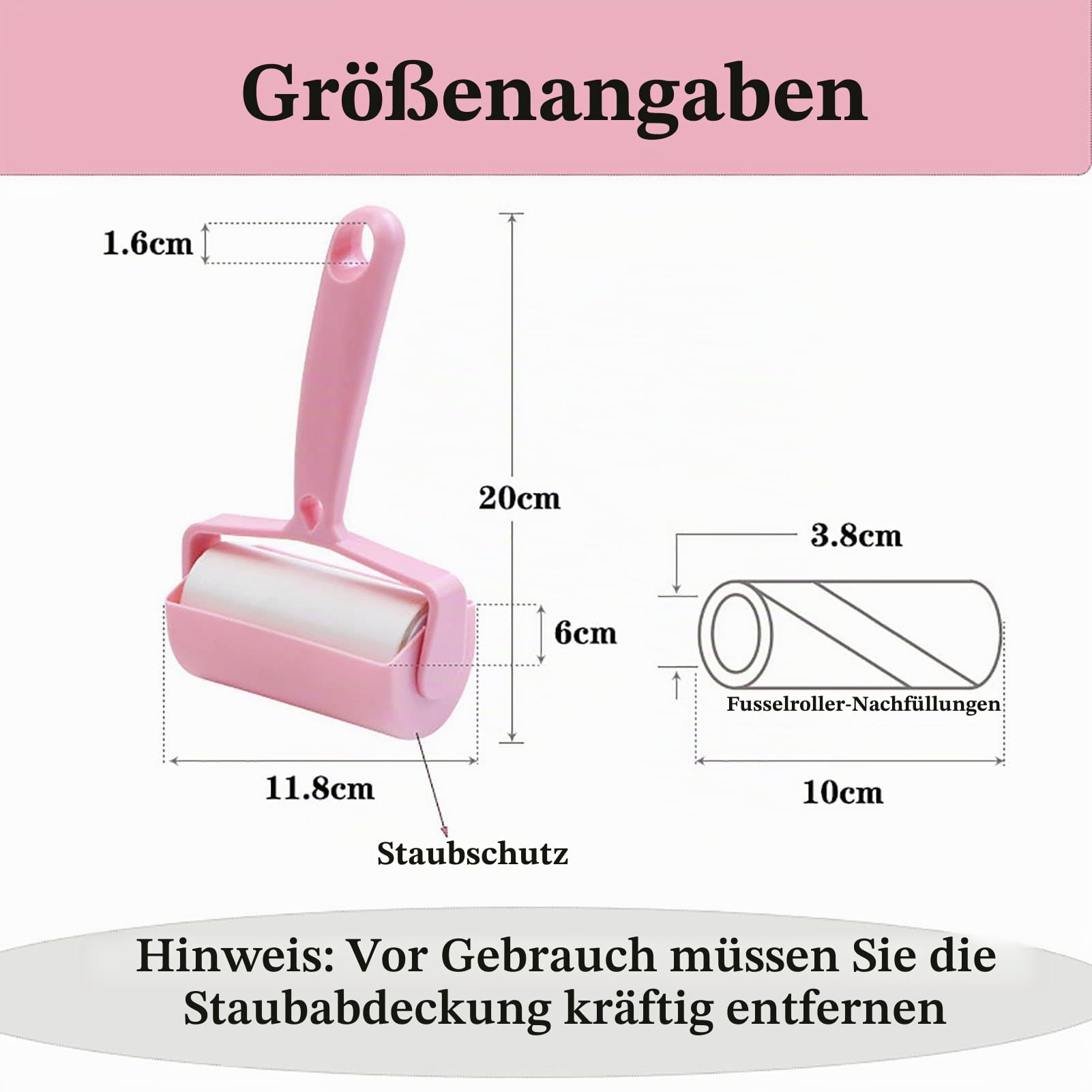 Fusselrollen für Tierhaare, Extra Stick Fusselentferner mit Abdeckung, Hunde/Katze Haarentfernung, 4 Nachfüllungen + 1 Roller, insgesamt 220 Blatt