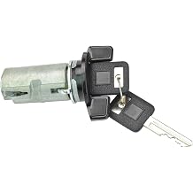 TRQ Ignition Lock Cylinder Black Bezel With Key