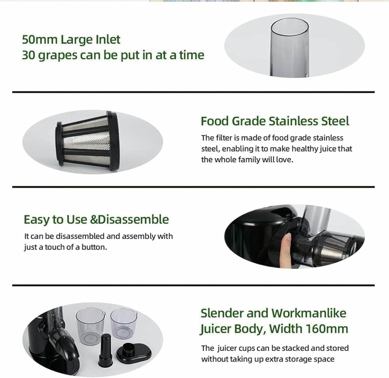 Slow Chewing, Cold Pressed With Reverse Function, Commercial Machine For Fresh Orange Juice For Fresh Fruits And Vegetables.