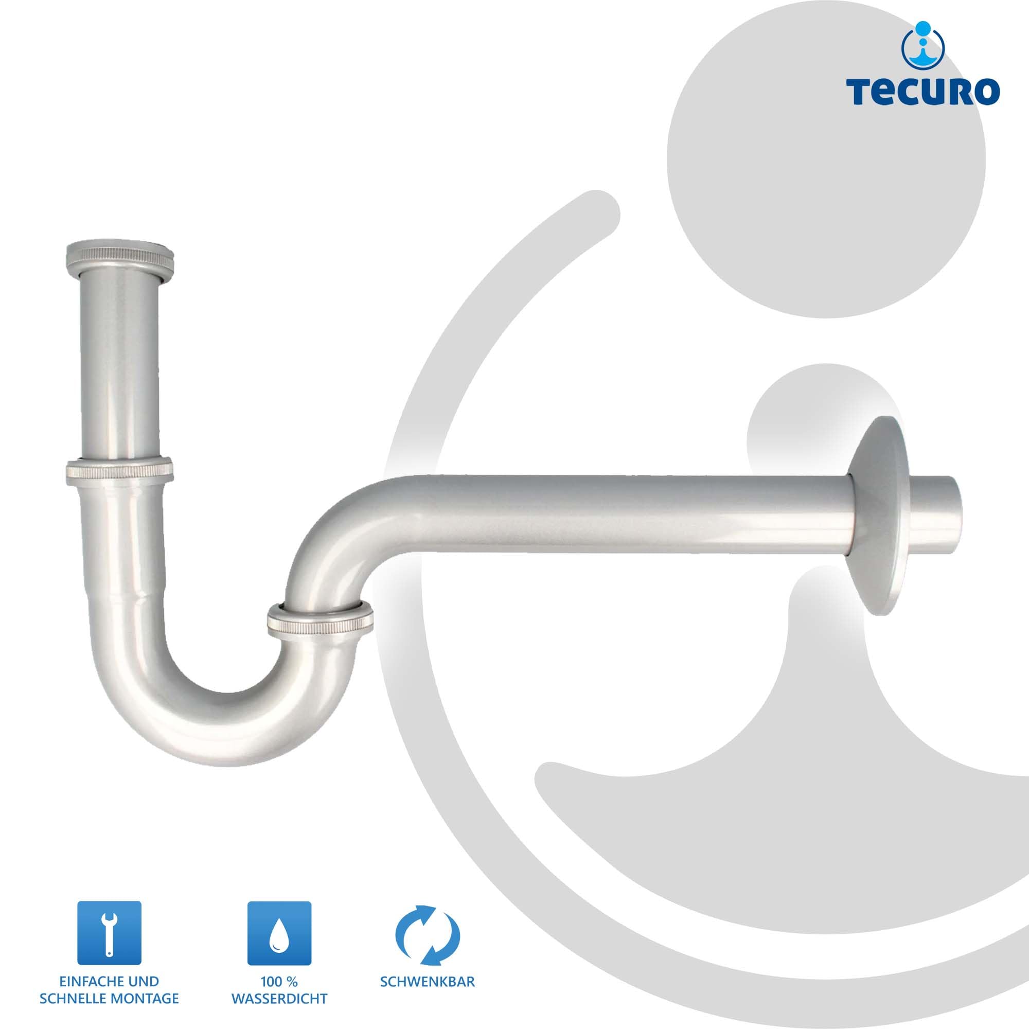 tecuro -57496- rurkowy syfon Plus - mosiądz matowy szlachetny