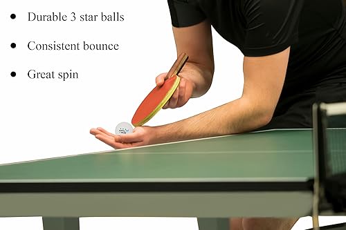 Miniatura 2 de MAPOL 200 pelotas de tenis de mesa, pelota de entrenamiento avanzado de 3 estrellas, pelotas de ping pong a granel para deportes de interior y