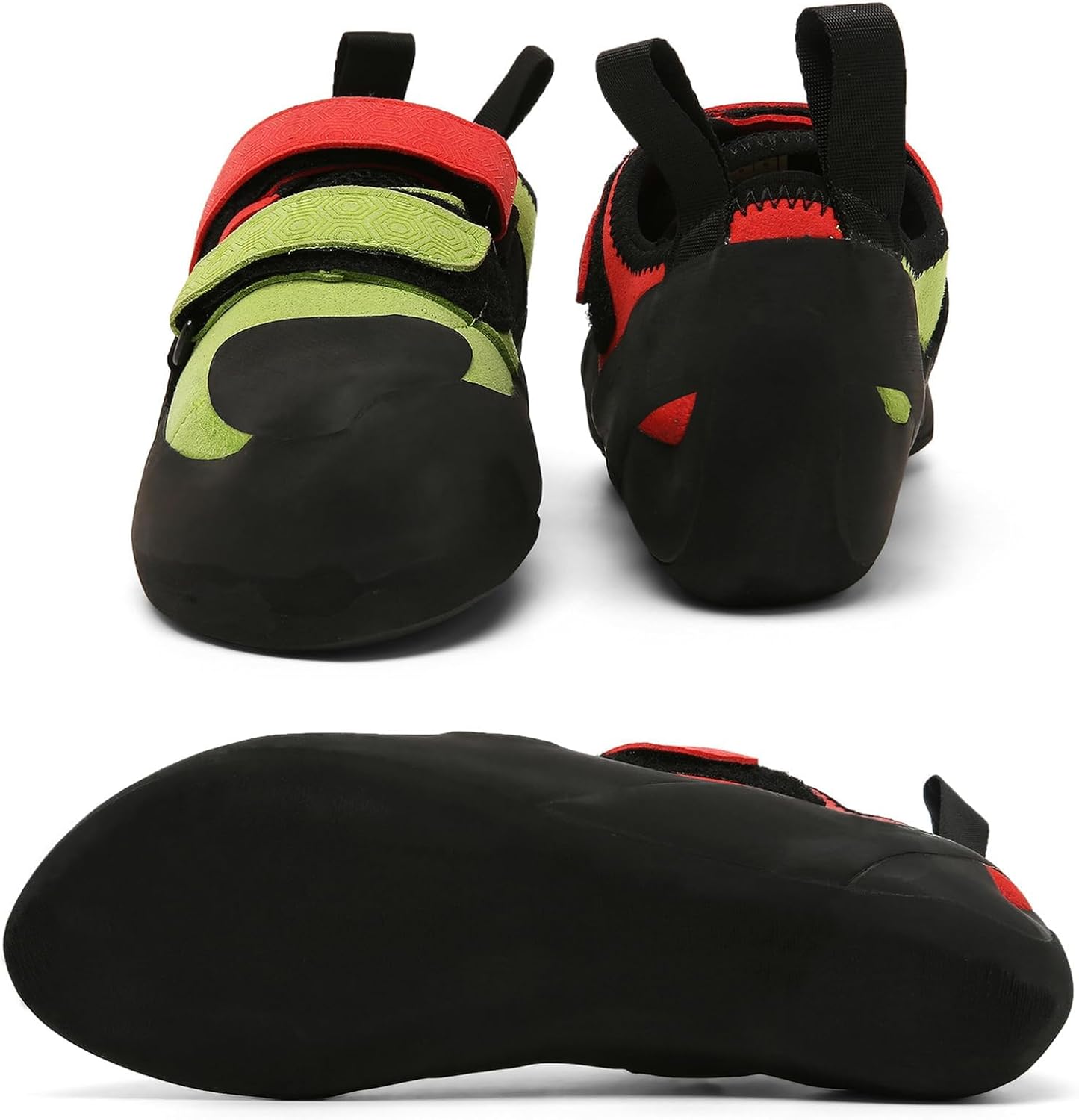 DAMANDO Rock Climbing Shoes for Men, Bouldering Sport Shoes Beginners Low-Volume Fit Climbing Sneakers,Red,9.5