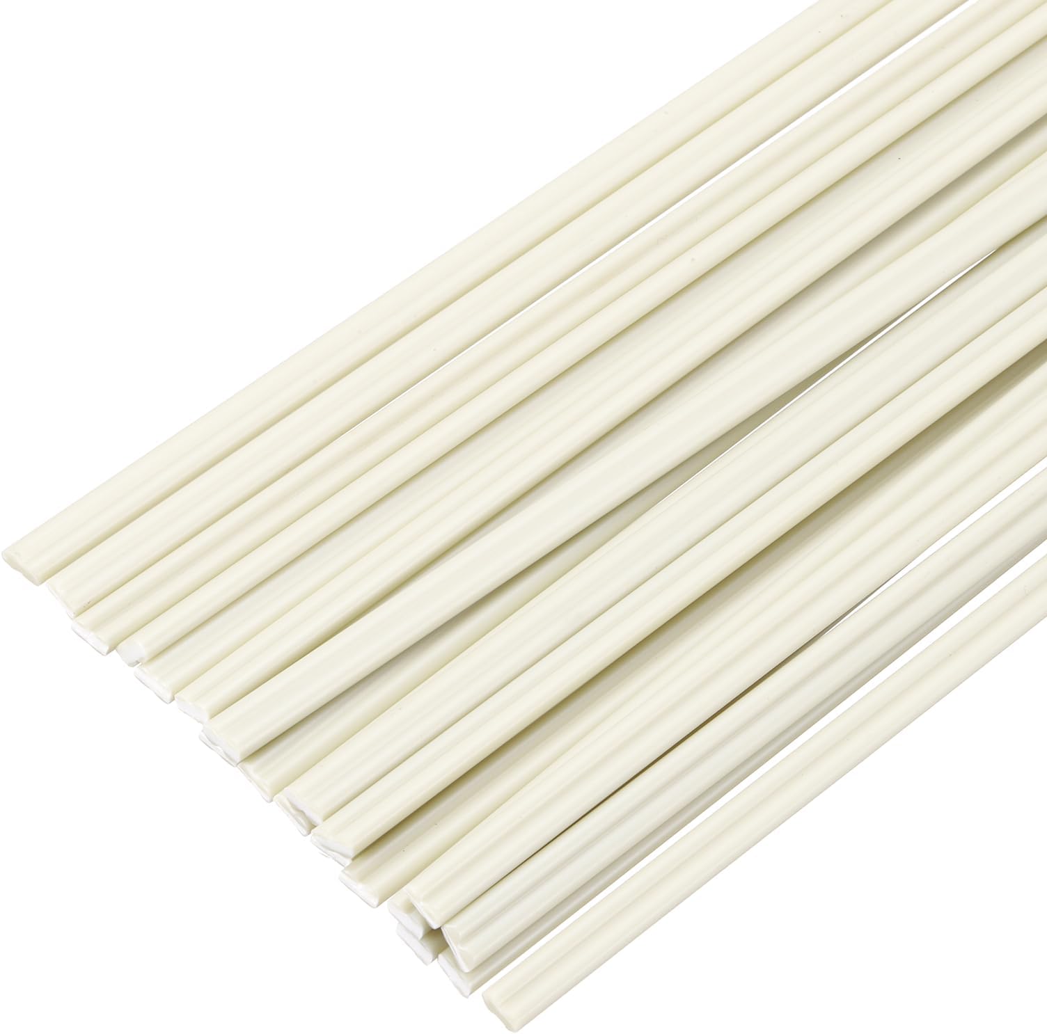 sourcing map 20cm x 6mm 20pcs Plastic Welding Rods, 8 Inch PP Welding Strips 1/4" for Plastic Welder Soldering Tool Kit, Car Bumpers, Kayak Repair, Yellow