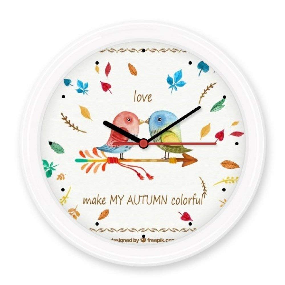 Horloge murale silencieuse motifs oiseaux idée cadeau originale pour pendaison de crémaillère